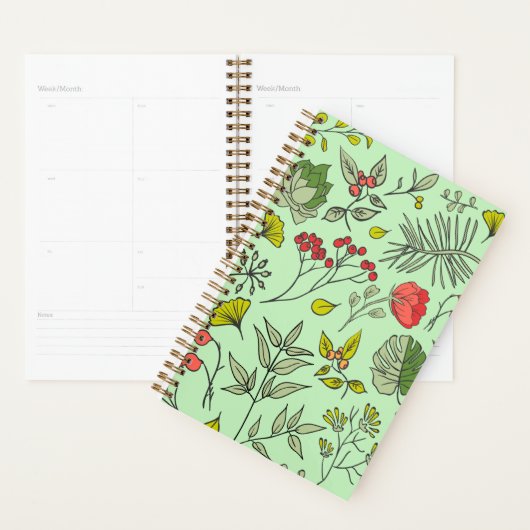 Botanische wilde bloementtuin planner (Display)