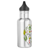Botanische wilde bloementtuin waterfles (Links)