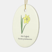 Botanische wilde Daffodil pastelbloem Keramisch Ornament (Links)