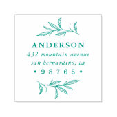 Botanische Wilde Meadow Return-adres Zelfinktende Stempel (Design)