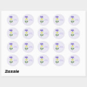 Botanische Wilde Pansy Pastel Flower Sticker (Vel)