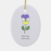 Botanische Wilde Pansy pastelbloem Keramisch Ornament (Voorkant)