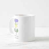 Botanische Wilde Pansy pastelbloem Koffiemok (Voorkant links)