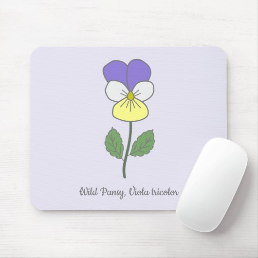 Botanische Wilde Pansy pastelbloem Muismat (Met muis)