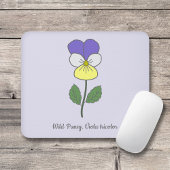 Botanische Wilde Pansy pastelbloem Muismat