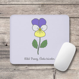 Botanische Wilde Pansy pastelbloem Muismat