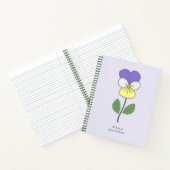 Botanische Wilde Pansy pastelbloem Notitieboek (Binnen)