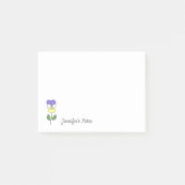 Botanische Wilde Pansy pastelbloem Post-it® Notes (Voorkant)
