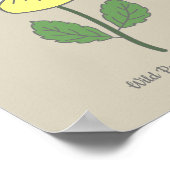 Botanische Wilde Pansy pastelbloem Poster (Hoek)