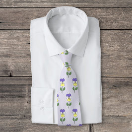 Botanische Wilde Pansy pastelbloem Stropdas
