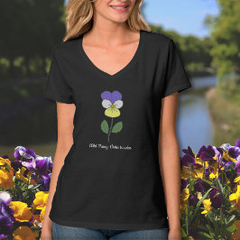 Botanische Wilde Pansy pastelbloem T-shirt