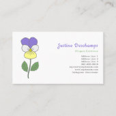 Botanische Wilde Pansy pastelbloem Visitekaartje (Voorkant)