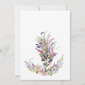 Botanische wilde ventilatorbridale douche kaart (Achterkant)