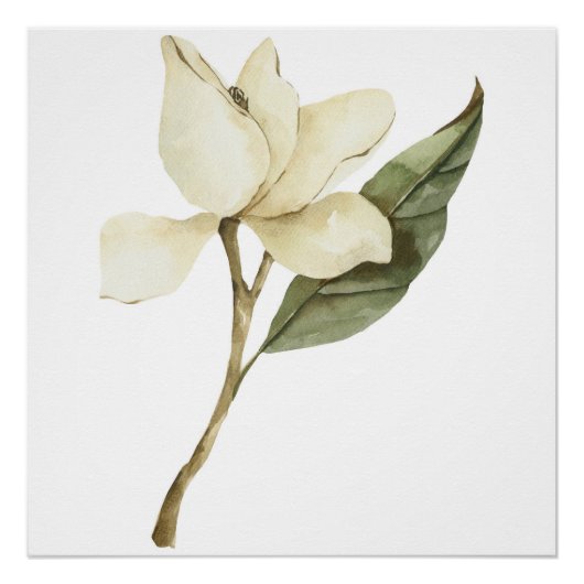 Botanische Wildflower Art Print, Minimalistische N Perfect Poster (Voorkant)