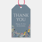 Botanische Wildflower dank u Cadeaulabel (Achterkant)