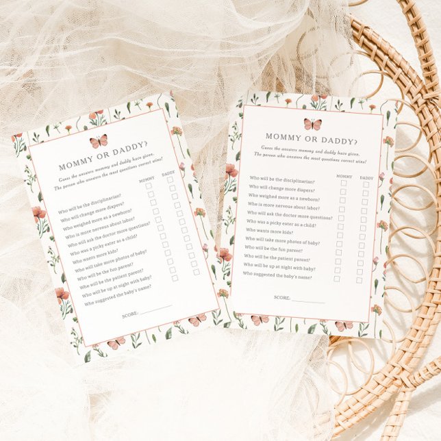 Botanische Wildflower Douche Mama of Pappa Game (Creator heeft geüpload)