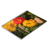 Botanische Wildflower Natuur Bloembladeren Custom Notitieboek (Linkerzijde)