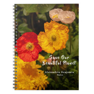 Botanische Wildflower Natuur Bloembladeren Custom Notitieboek