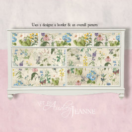 Botanische Wildflower Vlinder Ephemera Decoupage Tissuepapier