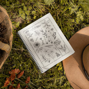 Botanische Wildflowers  Floral Notitieboek