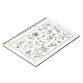 Botanische Wildflowers  Floral Notitieboek (Linkerzijde)