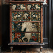  botanische William Morris Style Eenhoorn Tissuepapier