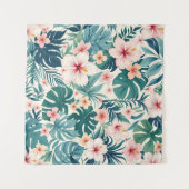 Botanische wind – Tropische bloemen wandtapijten Wandkleed (Voorkant (horizontaal))