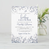 Botanische Winter Baby Shower Kaart (Staand voorkant)