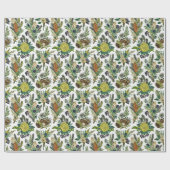 botanische winter cadeaupapier (Vlak)