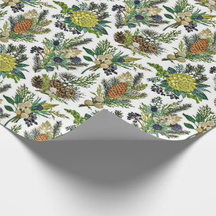 botanische winter cadeaupapier