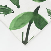 Botanische winterfoliage Holly Berries Fleece Deken (Hoek)