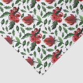 Botanische winterfoliage Holly Berries Tissuepapier (Detail)