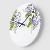 Botanische Wisteria Flowers Floral Wall Clock Grote Klok (Hoek)
