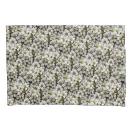 Botanische witte bloemen Foto van elke naam Kussensloop