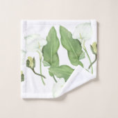 Botanische witte Calla Lily Flowers Bath Towel set Bad Handdoek (Wasdoekje)