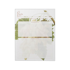 Botanische witte druiven Recept Pagina's Notitieblok