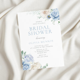 Botanische witte en blauwe bloemen Vrijgezellenfee Kaart