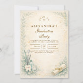 Botanische witte jas tandarts afstuderen kaart (Voorkant)