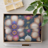 Botanische witte kleurige Floral Artwork Tissuepapier (Geschenk)