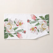 Botanische witte pony Flowers Bath Towel Bad Handdoek (Handdoek)