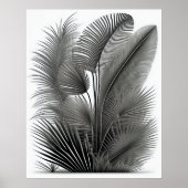 Botanische witte streektekening poster (Voorkant)