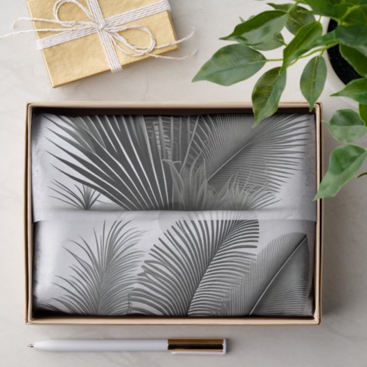 Botanische witte streep Tekening klein Tissuepapier (Geschenk)