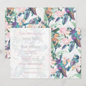 Botanische Witte Tuin Bloemen en vogels (Voorkant / Achterkant)