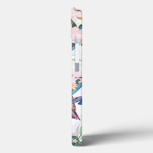 Botanische Witte Tuin Bloemen en vogels Case-Mate iPhone Case (Achterkant / Links)