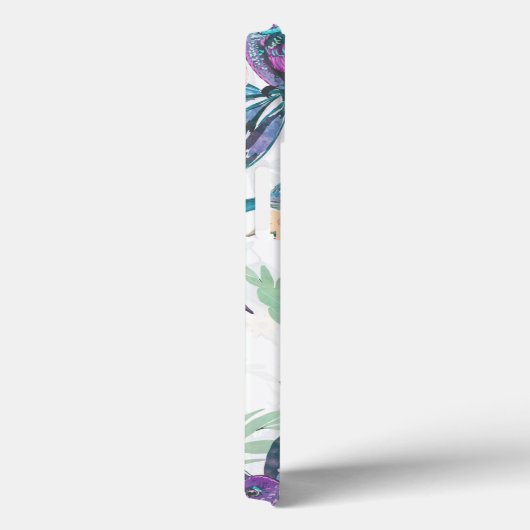 Botanische Witte Tuin Bloemen en vogels Case-Mate iPhone Case (Achterkant / Rechts)