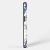 Botanische witte tuinvloeien en vogels iPhone hoesje (Rechterkant)