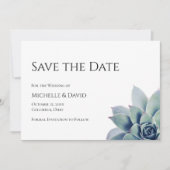 Botanische woestijn Succulent Simple Wedding Save The Date (Voorkant)