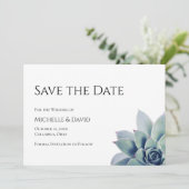 Botanische woestijn Succulent Simple Wedding Save The Date (Staand voorkant)