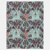 Botanische wortelgroenten Fleece Deken – Wortel (Voorkant)