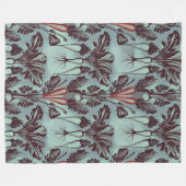 Botanische wortelgroenten Fleece Deken – Wortel (Voorkant (Horizontaal))
